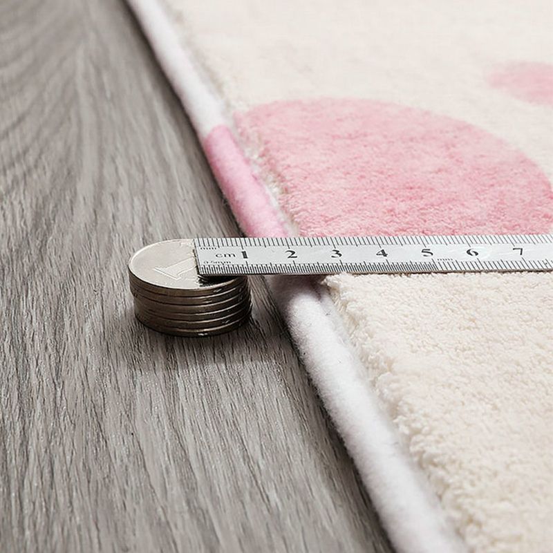 Multi Colored Relaxing Rug Polypropylene Cartoon Print Area Rug Non-Slip Backing Pet Friendly Washable Carpet for Room