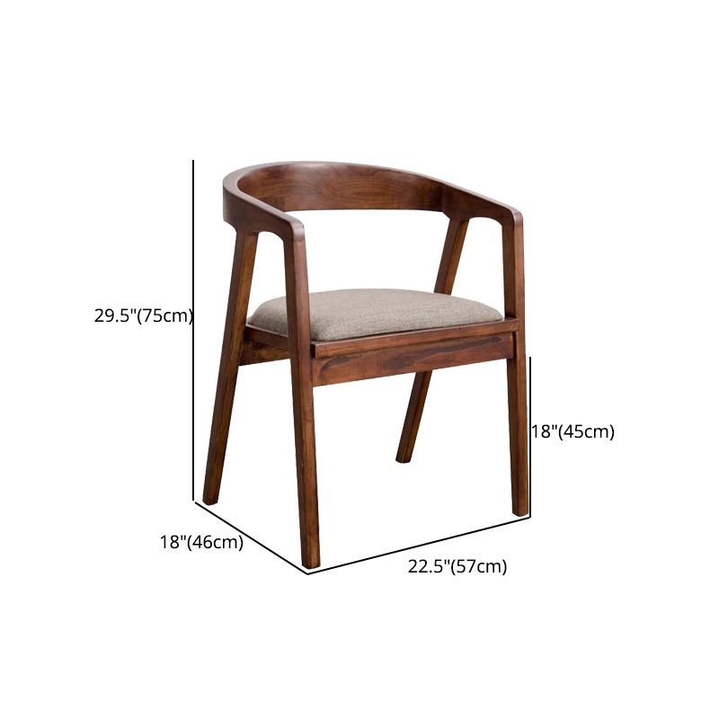 Modern Solid Wood Kitchen and Dining Room Chair Open Back Dining Side Chair