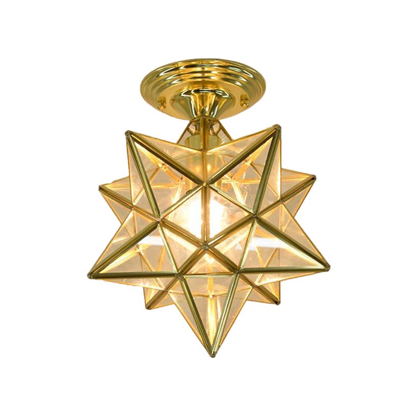 Modern Star Shape Flush Mount Light Fixtures 1 Light Flush Mount Ceiling Light