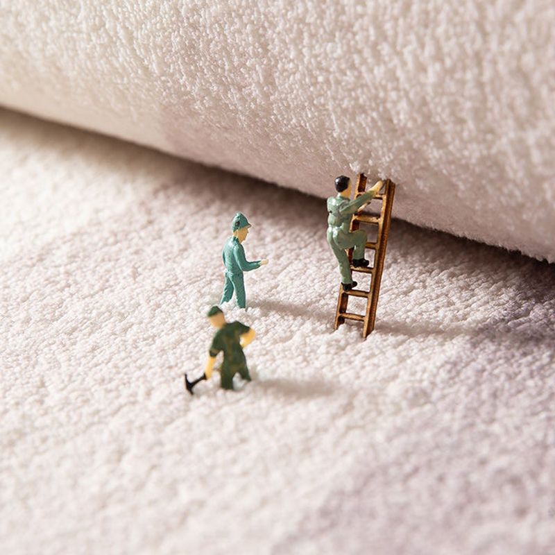 Light Brown Simple Rug Polyester Color Piece Rug Non-Slip Backing Rug for Drawing Room