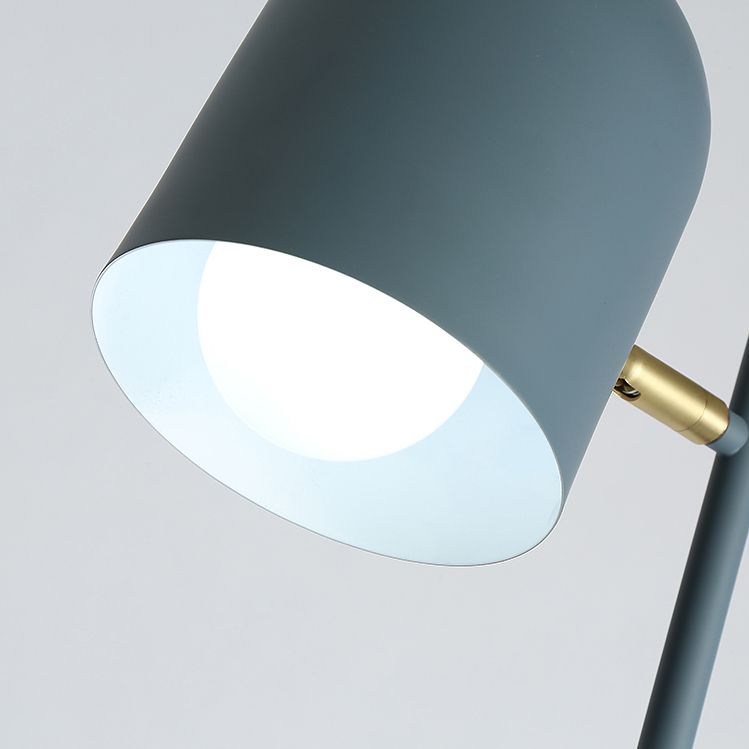 Macaron Cloche Shade Standing Lamp Metal 1 Head Bedroom Floor Light