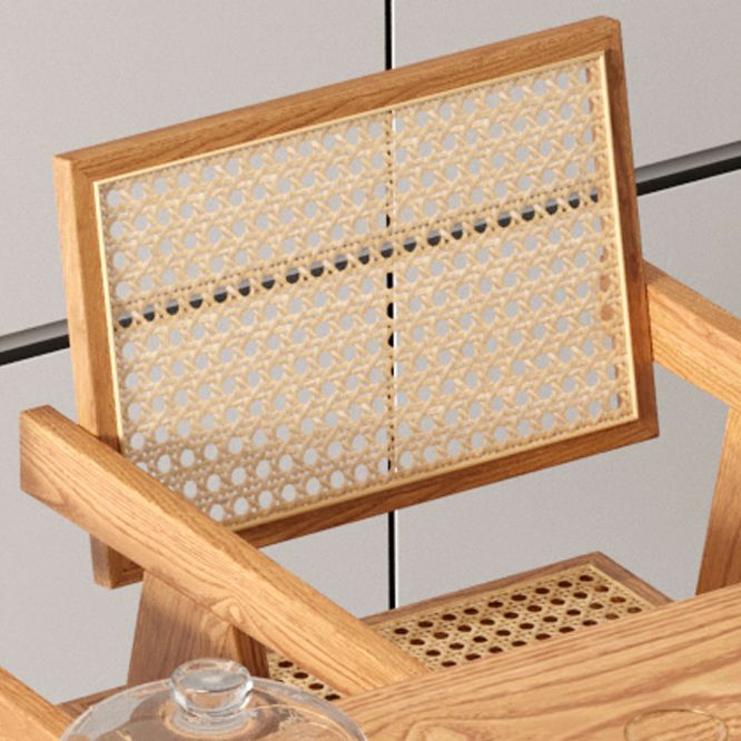 Modern Solid Wood Dining Set 1/2/5/7 Pieces Dining Table with Wood Chairs