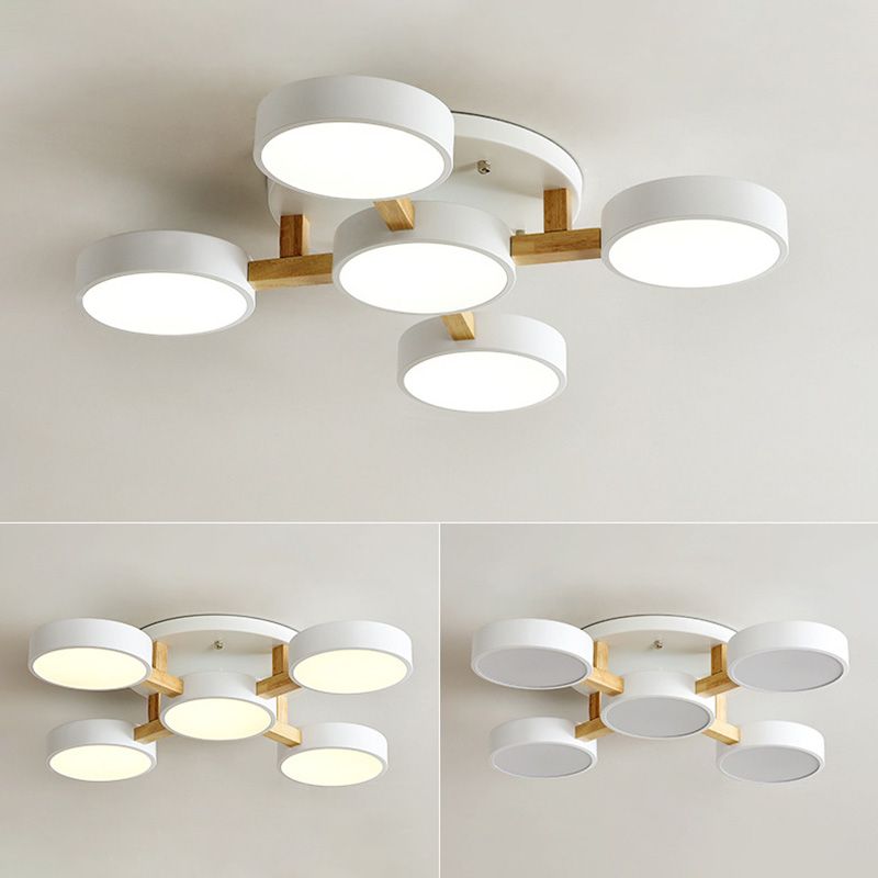 Makaron Unterputz-Deckenleuchte mit mehreren Lichtern für Wohnzimmer, Kinderzimmer