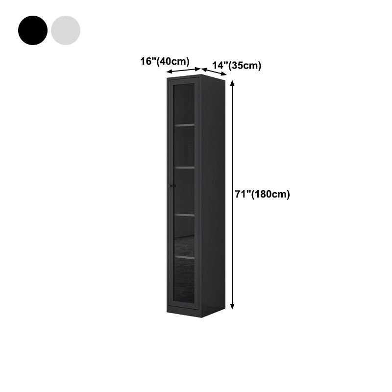 Scandinavian Style Bookcase with Door Shelf Bookcase for Home and Office