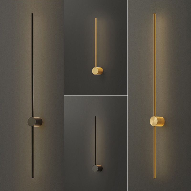 Minimalism LED Wall Sconce Thin-Line Sconce Lighting with Brass for Living Room