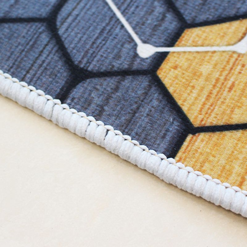 Orange Color Piece Rug Nordic Polyester Area Rug Washable Rug for Living Room