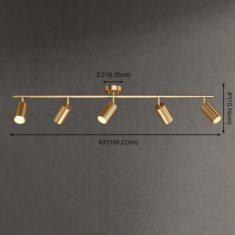 Alle Kupferspur-Beleuchtungsoberflächen gemontiertes Wohnzimmer Wohnzimmer Cloakroom Commercial Shop Gang Semi-Flush Mount Decke ohne Hauptlicht