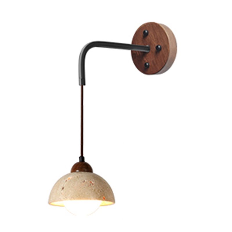 Iluminación de apliques de pared sombreada de piedra iluminación de pared moderna