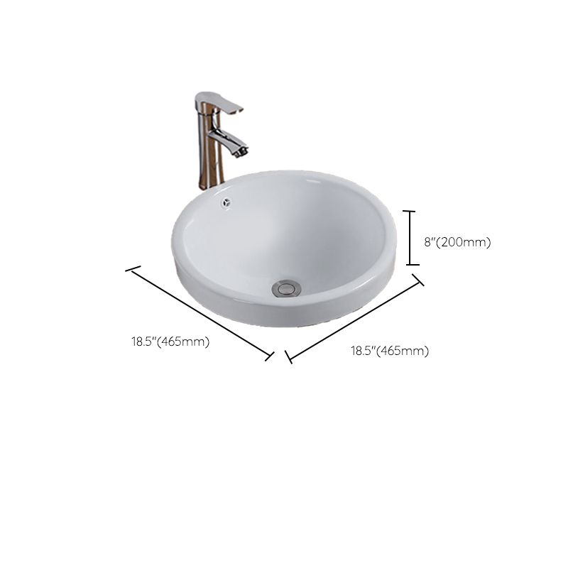 Modern Style Bathroom Sink Oval Porcelain Undermount Bathroom Sink