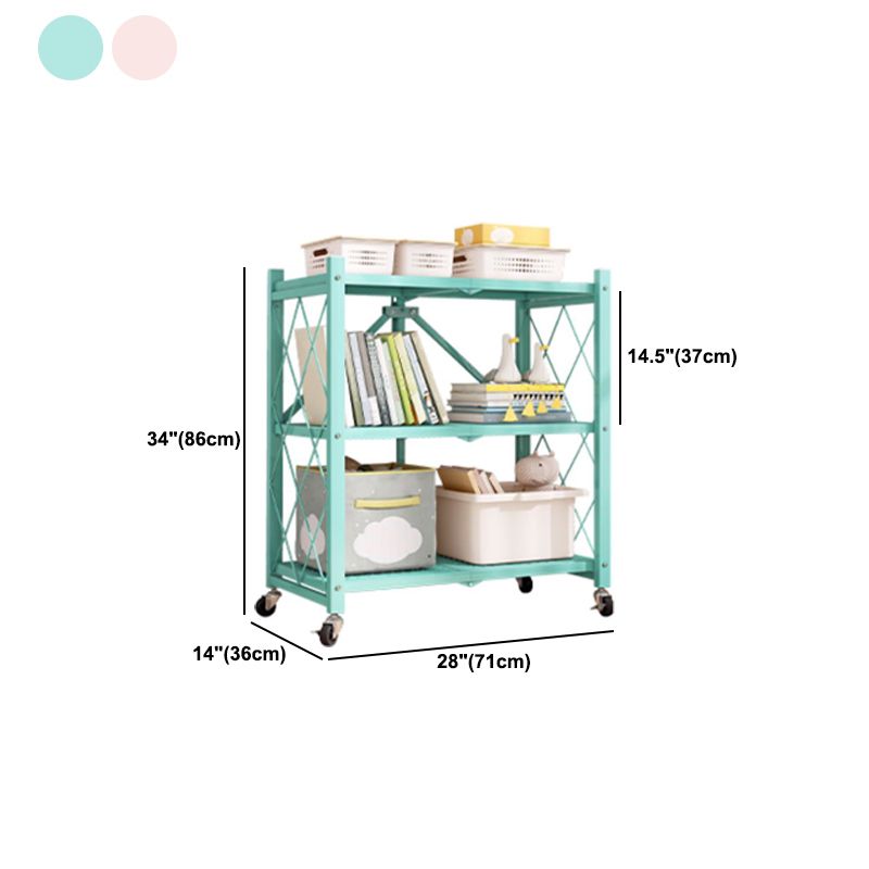 Modern Metal Bookcase, Geometric Open Back Bookshelf for Any Room