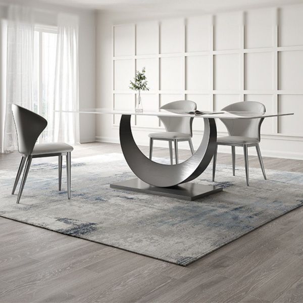 1/3/4/5/7/8 Pieces Dining Chairs Set  Dining Table Set with Sintered Stone Top