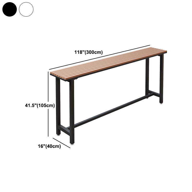 Modern 1/5 Pieces Bar Table Set Rectangle Plastic Wood Counter Table with High Stools