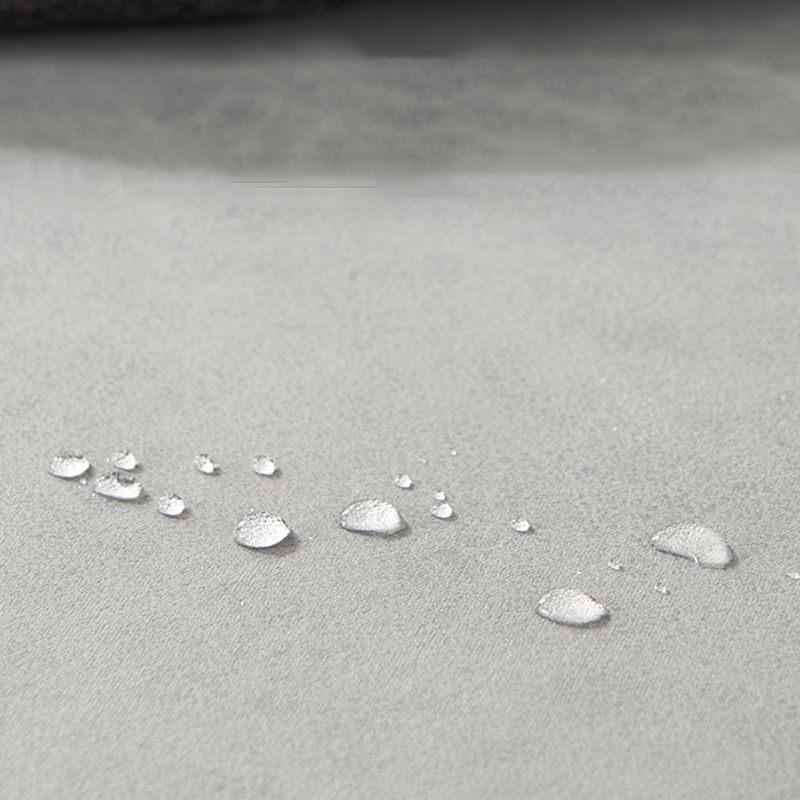 Solid Wood Sofa Square Arm Removable Cushions Faux Leather for Living Room