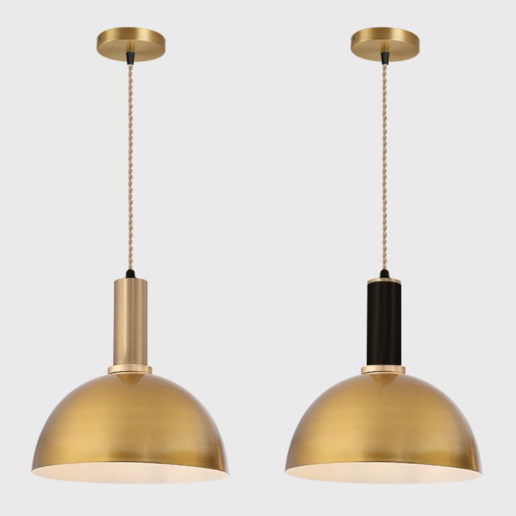 Lampe suspendue de style contemporain simple léger métallique pour le café du salon