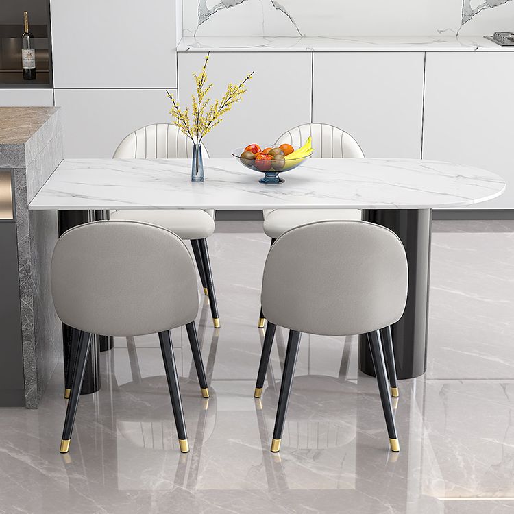 Metall moderne freie Form Esstisch Sintered Steintisch für Esszimmer und Küche
