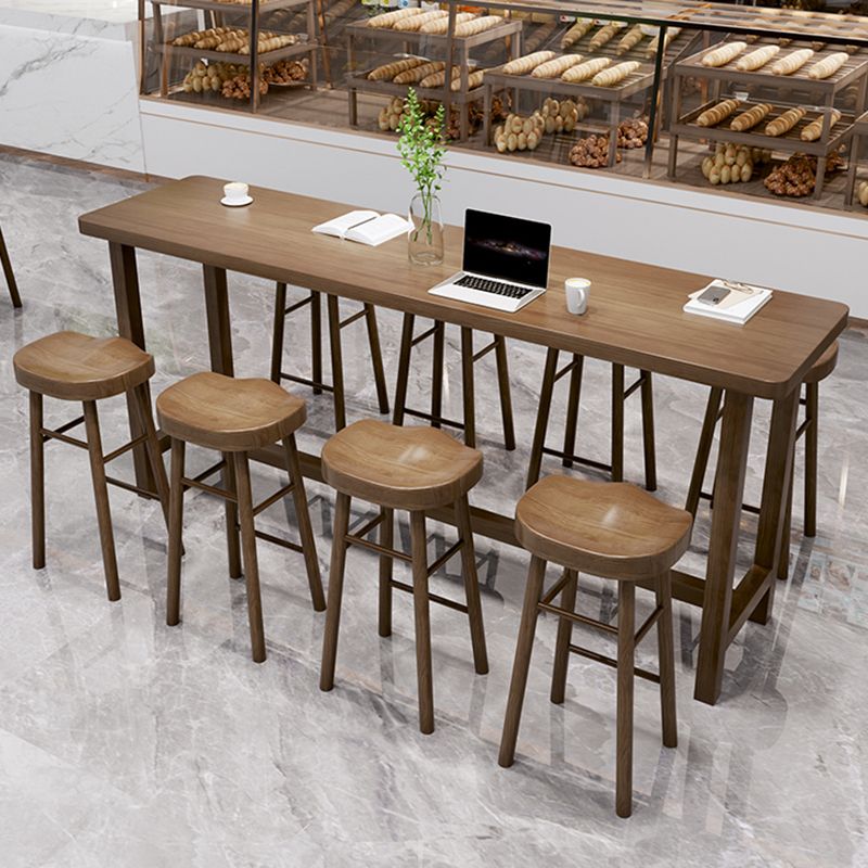 Solid Wood Counter and Bar Stool Modern Brown Counter Height Stools