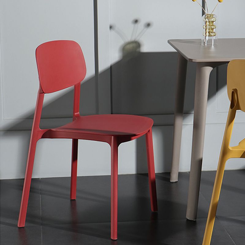 Modern Open Back Side Chair Plastic Indoor Arm Chair for Dining Room Bedroom