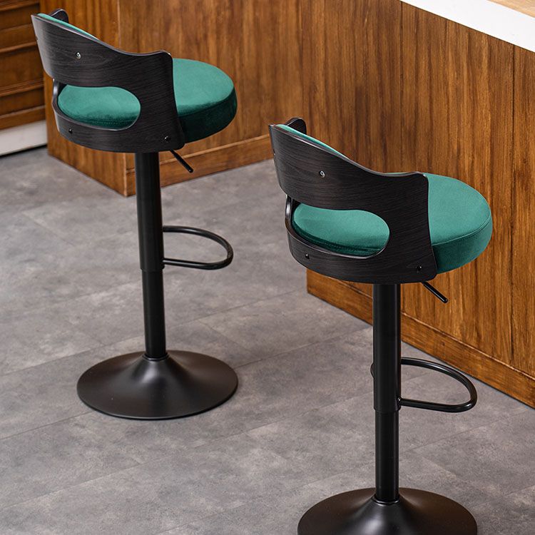 Contemporary Style Metal Bar Stool Footrest Counter Stool for Living Room