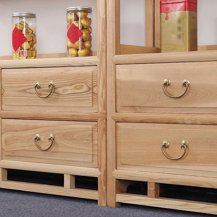 Libreria naturale in legno solido libreria in stile scandinavo per ufficio a casa