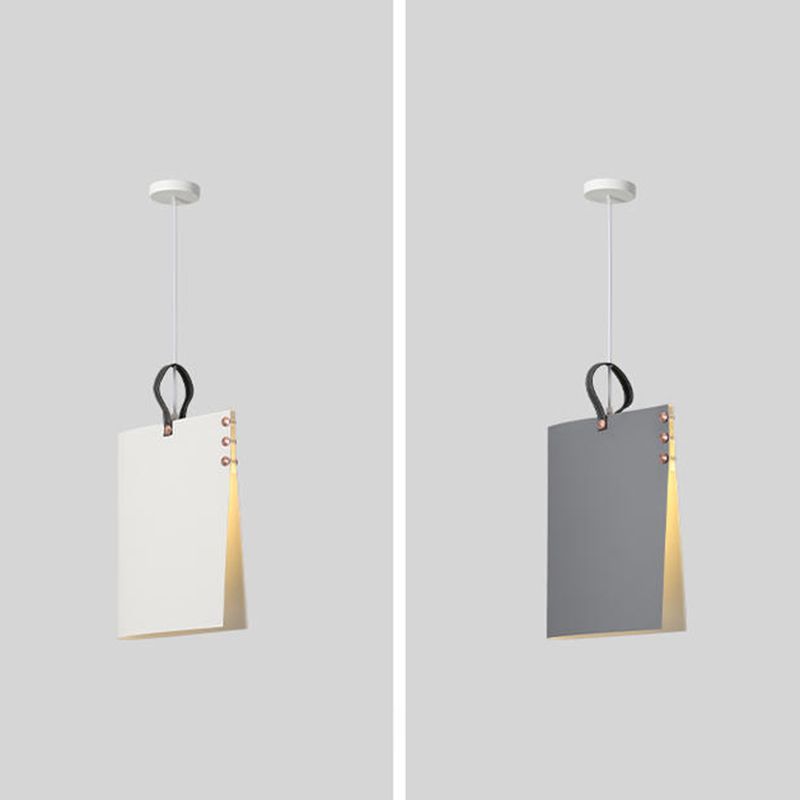 Accongo rettangolare illuminazione appesa Fabric di stile moderno 1 lampada a sospensione leggera per ristorante