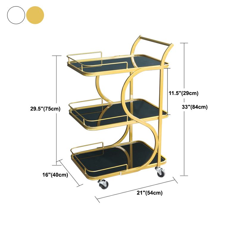 33.07" High Contemporary Rectangle Prep Table Rolling Metal Prep Table for Kitchen
