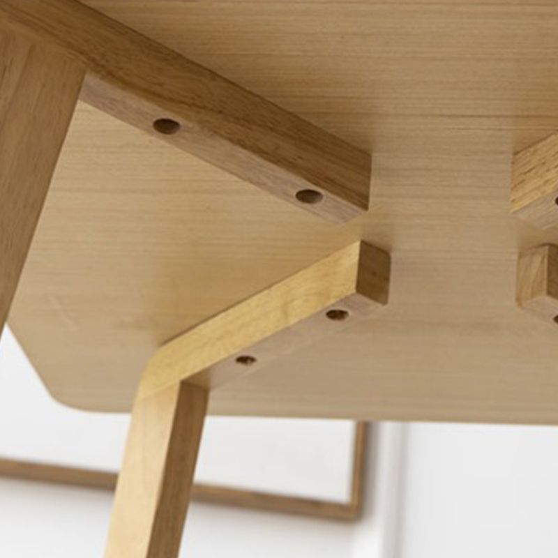 Modern Style Square Solid Wood Footrest Top Bar Dining Table for Home