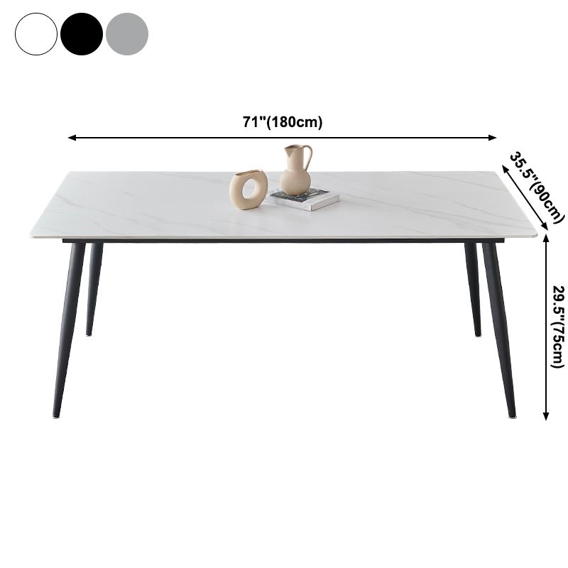 Rectángulo industrial de 4 pies Muebles para el hogar Mesa de comedor de piedra para el hogar