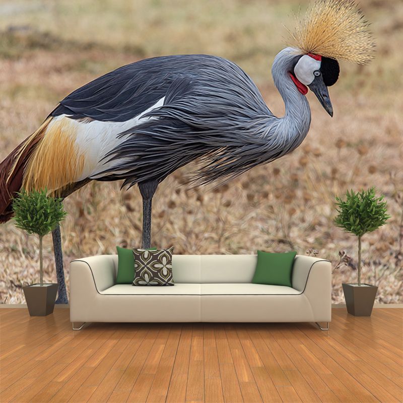 Crane Animal Modernism Wall Decor for Living Room Bedroom, Moisture Resistant