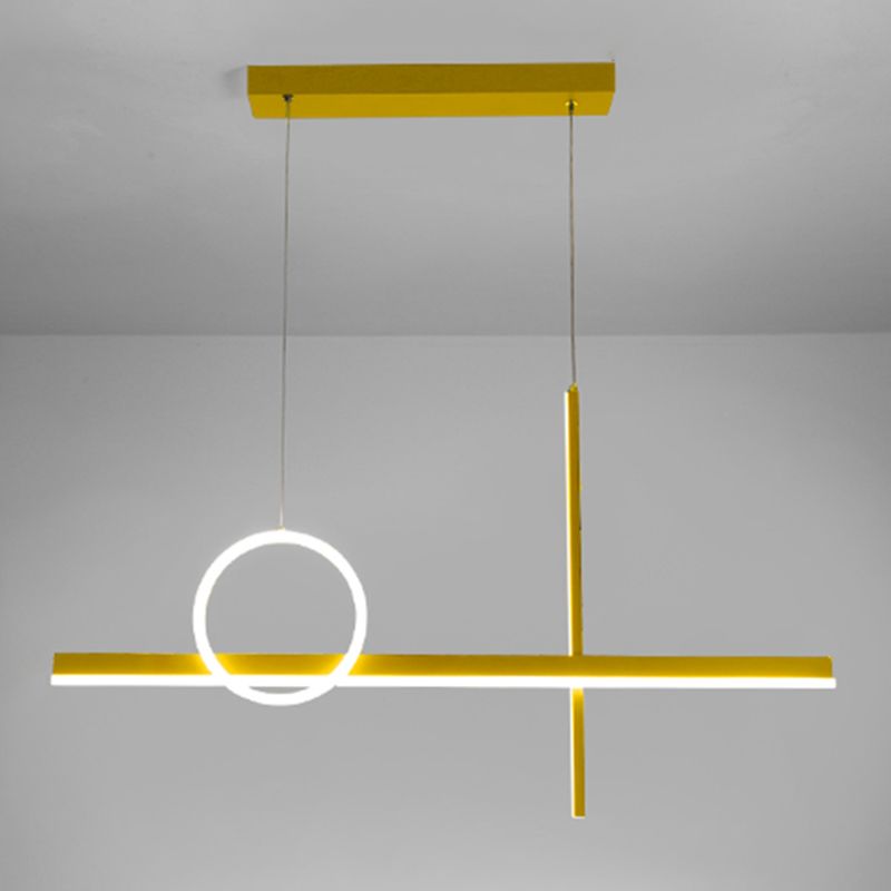 3 Light Linear Island Lights Contemporary Metal Island Lighting Fixture