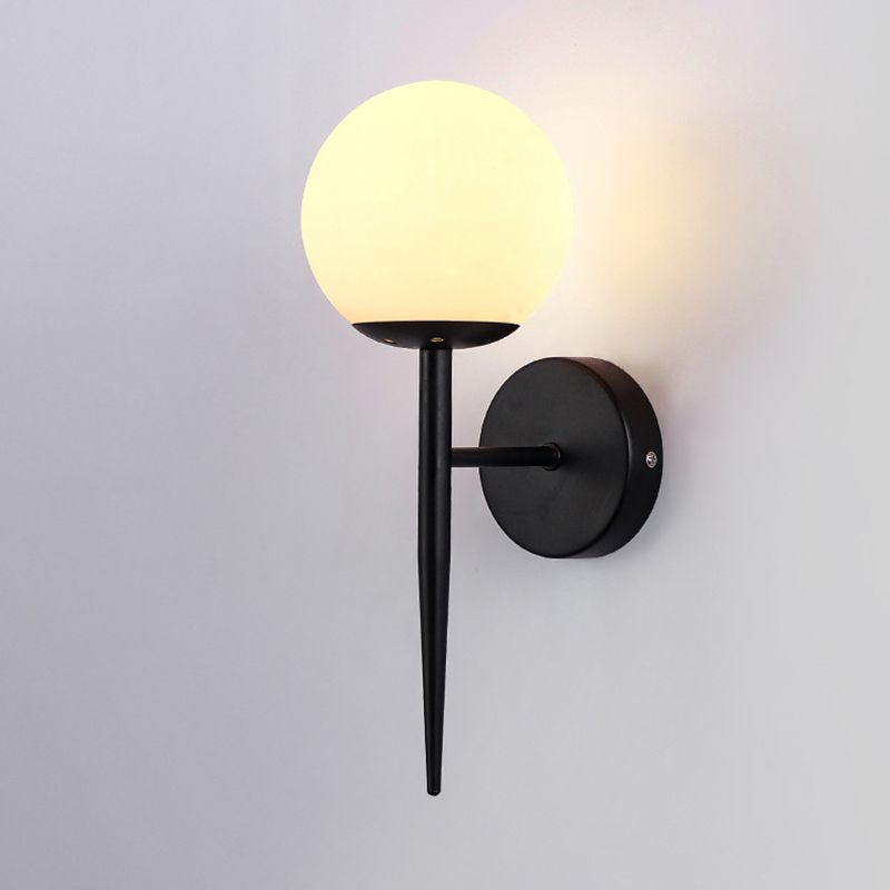 1-Licht nordischer Stil Metall Wandlampe Kugel Schatten Einfachheit Leuchte für Treppenflure