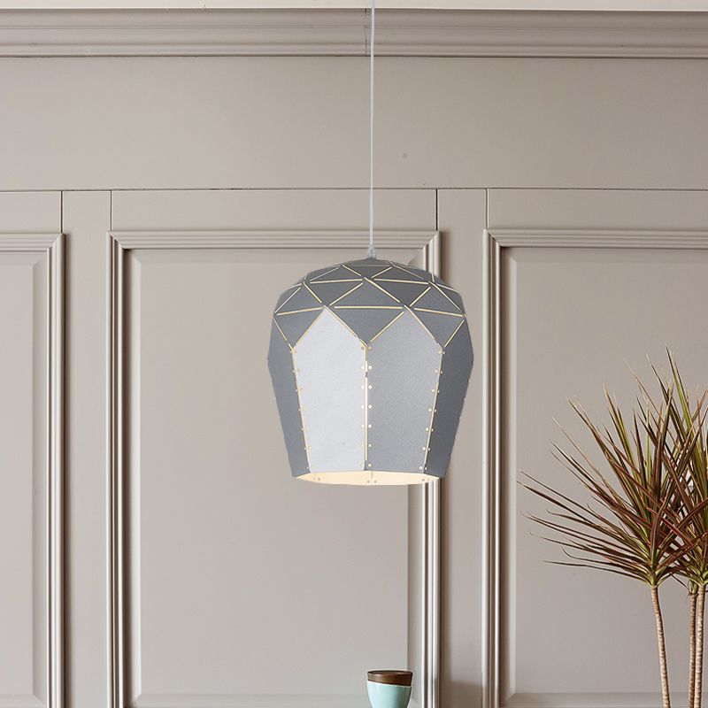 Enclavage de verre à vin moderne Metal 1 clair plafonnier léger léger en rose / gris