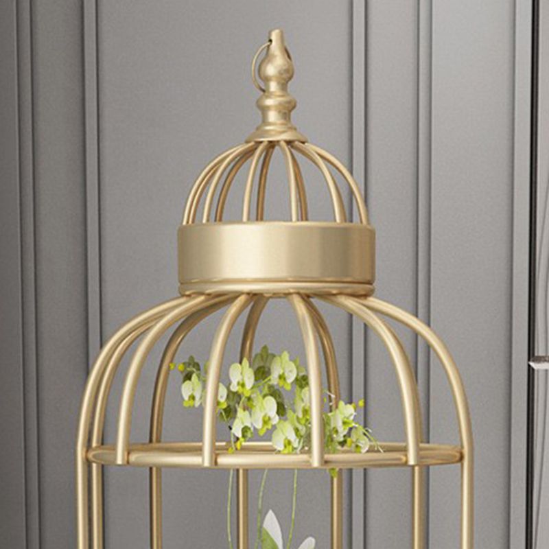 Glam Metal Shelf Bookcase Gold Vertical Bookcase Shelves Included