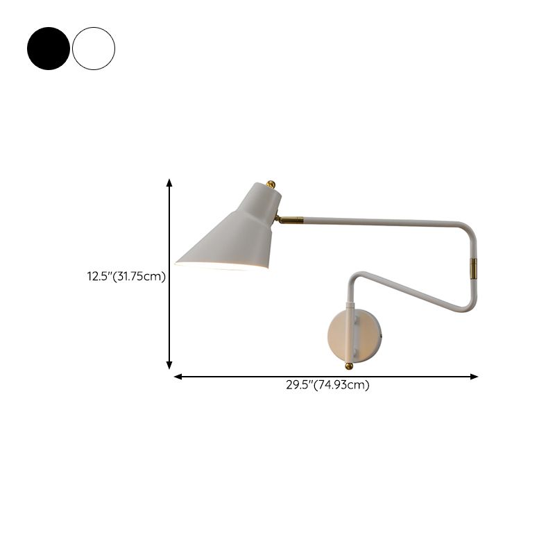 Cone Shape Metal Wall Sconces Modern 1-Light Wall Mount Light Fixture
