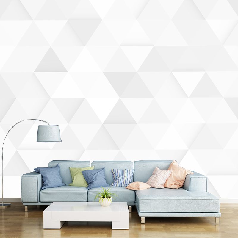 Customized Illustration Geometry Wall Mural Mildew Resistant Wallpaper for Dining Room