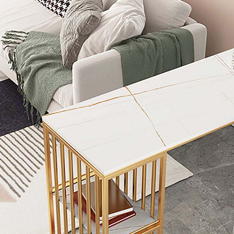 Tavolo da bar per pub in pietra rettangolo glam tavolo da pranzo a doppio piedistallo con 3 scaffali