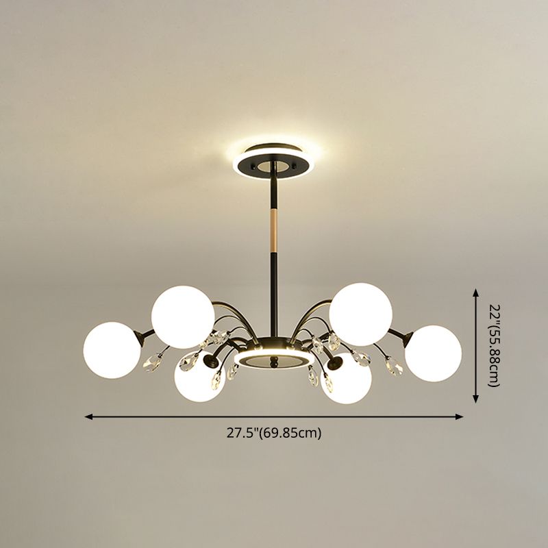 Moderne kroonluchter hanger lichte bollen kroonluchter hanglamp glazen globe kroonluchter