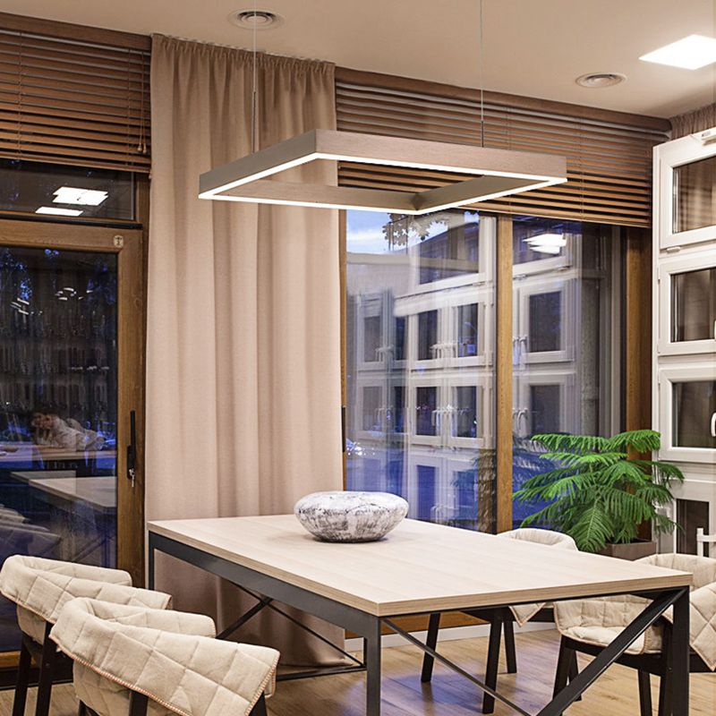 Luce a sospensione acrilica quadrata Light Light Modern Light LEDELIER Apparecchi di illuminazione il lampadario
