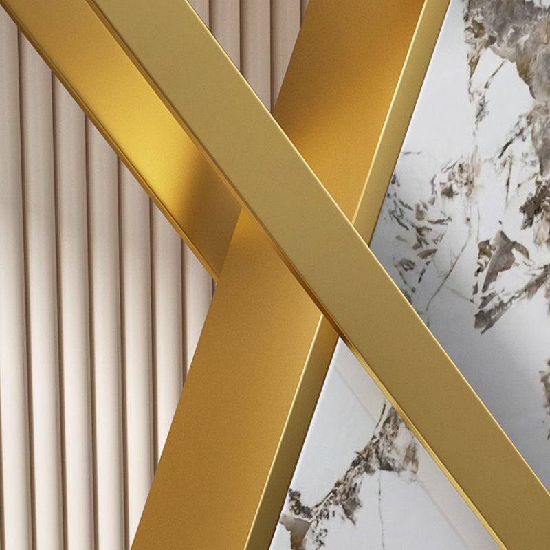 Glam Style Half Moon Console Table with Pedestal Base for Hall Accent Table