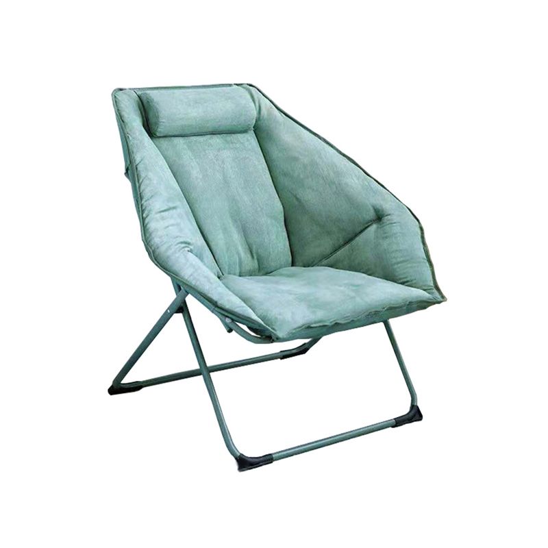 Velvet Accent Room Chair Foldable Lounge Chair for Apartment