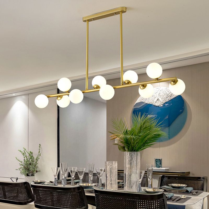 Orb Room Isola Lucile dell'isola Glass Lampella a base di isola in stile contemporaneo