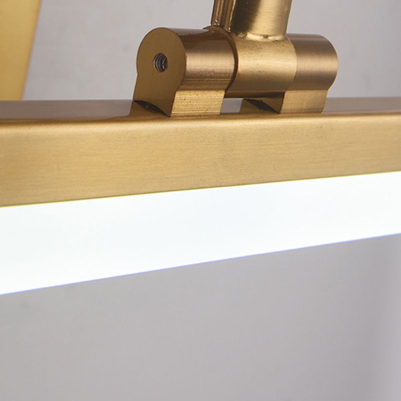 Linear Metal Wall Sconce Modern Style 1-Light Mirror Wall Mount Light Fixture