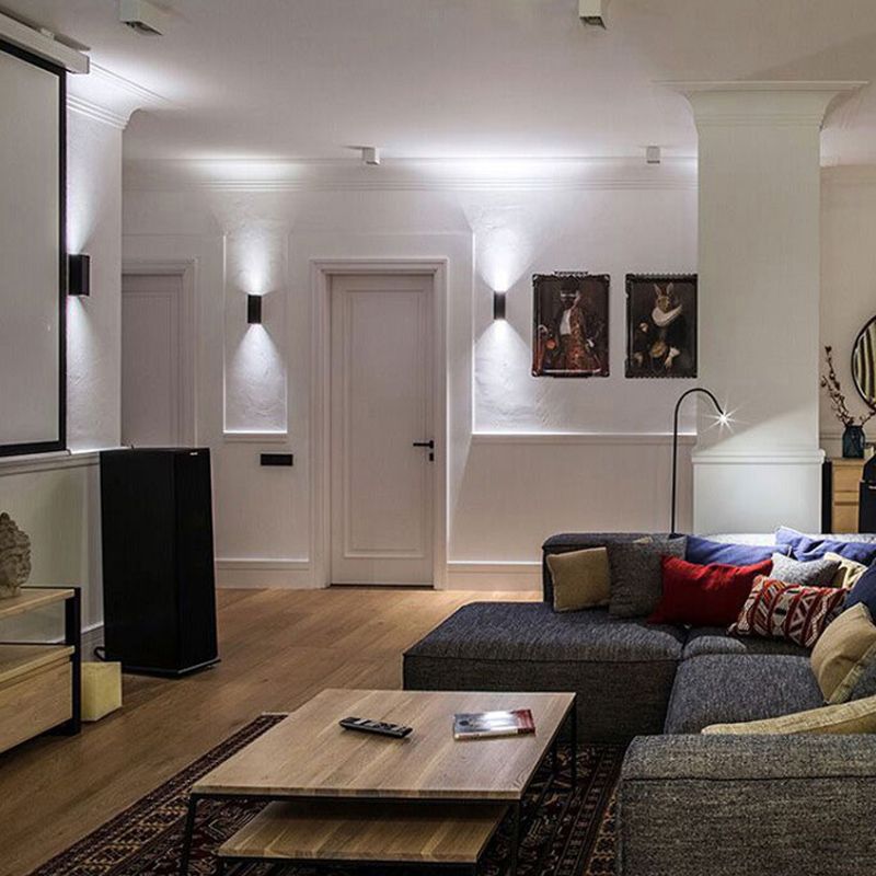 Moderner Stil schwarzer Leuchte Leuchte Geometrische Aluminium Wandleuchte Beleuchtung