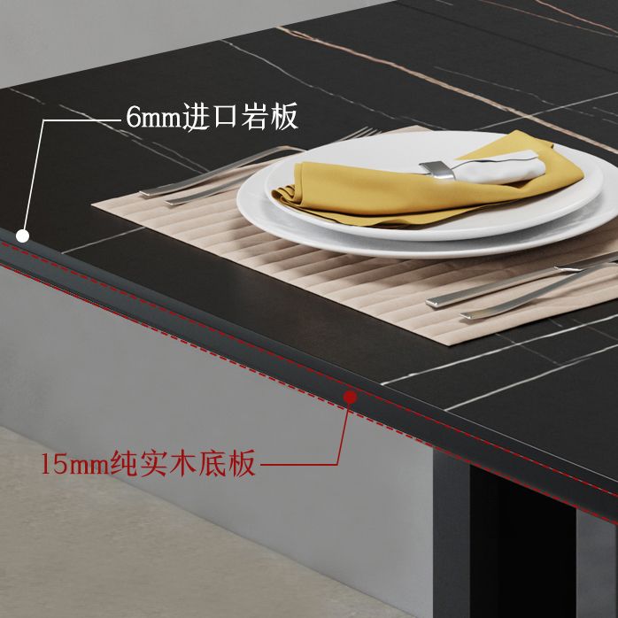 Contemporary Style Rectangle Furniture Trestle Base Dining Table (only Table)