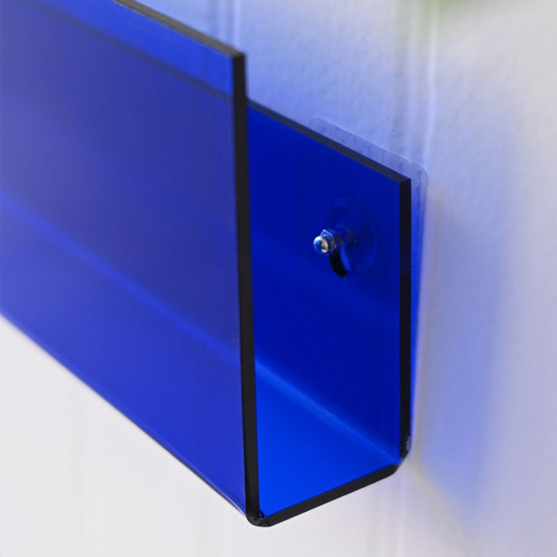 Acrylic Floating Bookcase Scandinavian Wall Mounted Book Shelf,5.7" H x 2" W