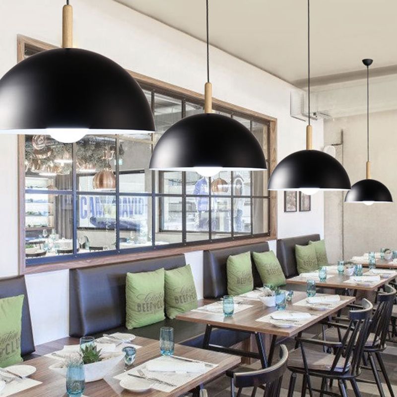 Dome Esszimmer Down Lighting Anhänger Metal Moderne Stil Anhänger Beleuchtung