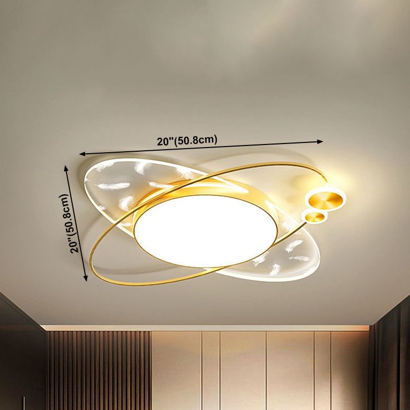 Plafonniers encastrés Simplicity avec plafonnier LED à motif de plumes