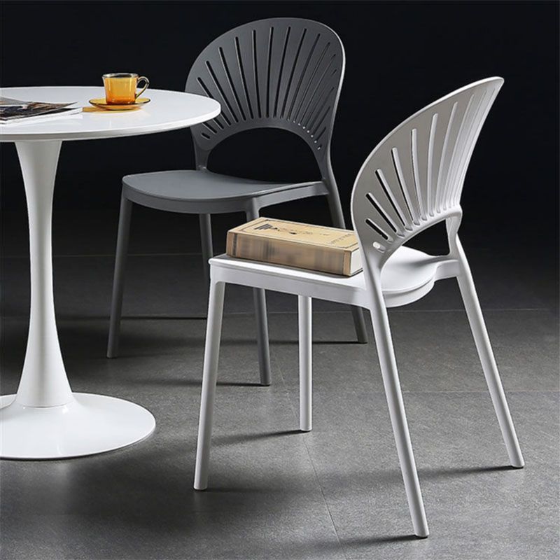 Scandinavian Open Back Side Chair Plastic Side Chair for Home