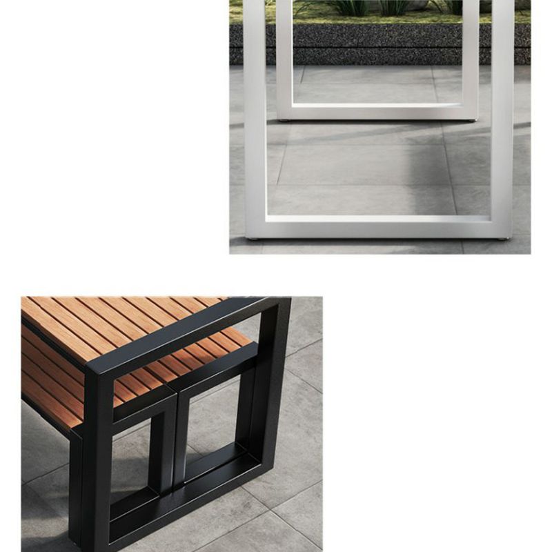 Modern 1/3/5/7 Pieces Rectangular Picnic Table Manufactured Wood Dining Picnic Table