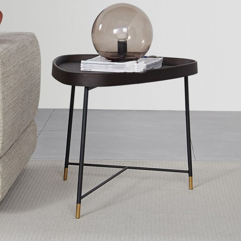 Modern Solid Wood End Table Cross Legs Corner Table for Living Room
