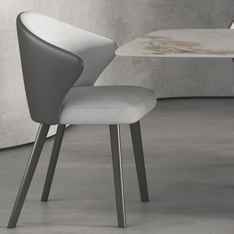 Modern Style Sintered Stone Dining Table with White Table and Pedestal Base for Home Use